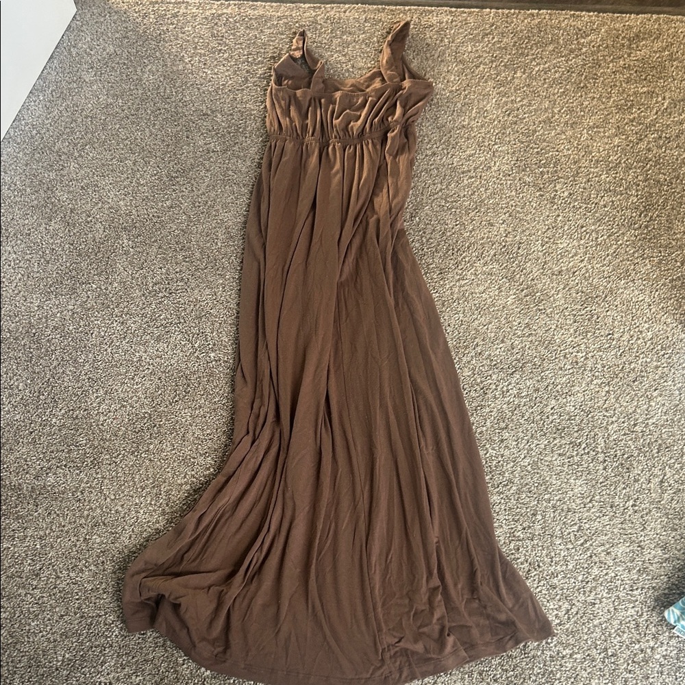 bailey blue Brown Beaded-Trim Maxi Dress - Picture 3 of 4